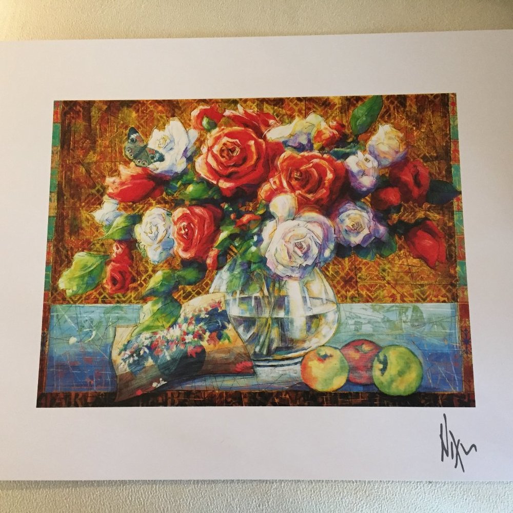 Peter Nixon Print - "Flower Study - Gougin" - NEW!